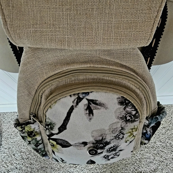 Ethnic Style Hand-Woven Bird Flower Backpack, Original Design, Multi-functional - Picture 9 of 12